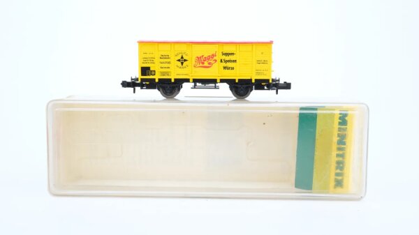 Minitrix N 13202 gedeckter Güterwagen Maggi DR