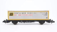 Fleischmann N 8241 Behältertragwagen Container Service Lbs 593 DB