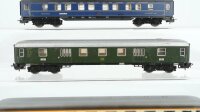 Märklin H0 Konvolut Abteilwagen 1.Kl. Schlafwagen blau Packwagen grün DB/CIWL