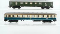 Märklin H0 Konvolut Abteilwagen 1.Kl. Schlafwagen blau Packwagen grün DB/CIWL