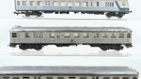 Märklin H0 Konvolut Silberlinge Personenwagen mit Führerstand und Stückgutabteil 2.Kl. Personenwagen 1./2.Kl. Steuerwagen mit Stückgutabteil 2.Kl DB (teilw. bemalt)