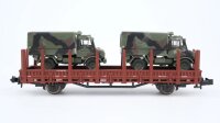 Roco N 929 Rungenw. bel. mit 2 Unimog (Tarnfarben) Kbs 442 DB