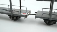 Unbekannt H0 Konvolut Containertragewagen Seatrain Dietrich Kesselwagen Esso mit Schienenreiiger Behältertragewagen Autotransportwagen DB/u.a. (Abbruch)