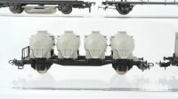 Unbekannt H0 Konvolut Containertragewagen Seatrain Dietrich Kesselwagen Esso mit Schienenreiiger Behältertragewagen Autotransportwagen DB/u.a. (Abbruch)
