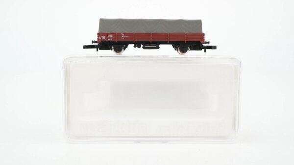 Märklin Z 8665 Niederbordwagen mit Plane (abnehmbar) Klms 440 DB