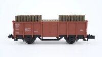Minitrix N 51326500 Hochbordwagen, Ladung: Grubenholz E 035 DB