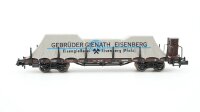 Minitrix N 13409 Pfalz. B. Flachwagen mit Plane Gienath...