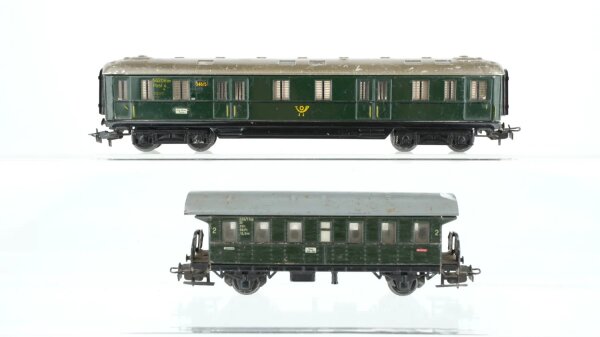 Märklin H0 Konvolut 329/1 Personenwagen 2.Kl. 346/5 Postwagen