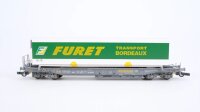 Roco H0 46377 Taschenwagen mit Container (Furet) SNCF