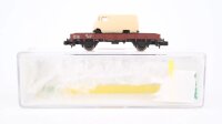 Minitrix N 15041-33 Niederbordwagen mit MB L319 beige DB