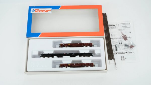 Roco H0 44125 Wagenset Baustahltransport DB