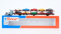 Roco H0 46630 Autotransportwagen (braun) mit PKW DB