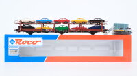 Roco H0 46630 Autotransportwagen (braun) mit PKW DB