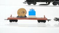 Unbekannt H0 Konvolut Schienenreinigungswagen Flachwagen beladen Kranwagen DB u.a.
