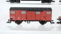 Fleischmann H0 Konvolut Niederbordwagen beladen gedeckte Güterwagen DB