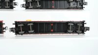 Märklin H0 Konvolut Niederbordwagen teilbeladen mit Baustellenfahrzeugen DB