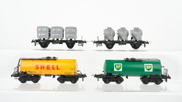 Trix H0 Konvolut Kesselwagen Shell BP Behältertragwagen Von Haus zu Haus DB