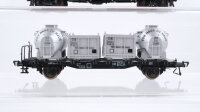Klein Modellbahn u.a. H0 Konvolut Schwerlastwagen beladen Behältertragwagen Von Haus zu Haus DB