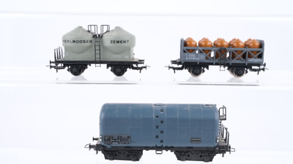 Klein Modellbahn H0 Konvolut Säurefasswagen Silowagen Perlmooser Schweröl-Kesselwagen DB u.a.