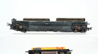 Unbekannt H0 Konvolut Schwerlastwagen mit Panzer Schienenschleifwagen Shell ÖBB