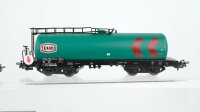 Märklin H0 Konvolut Kesselwagen Texaco Esso Tiefladewagen mit Trafo AEG Schweröl-Kesselwagen DB