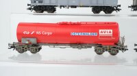 Märklin H0 Konvolut Schiebewandwagen Hochbordwagen mit Kohle Kesselwagen Avia gedeckter Güterwagen SBB NS