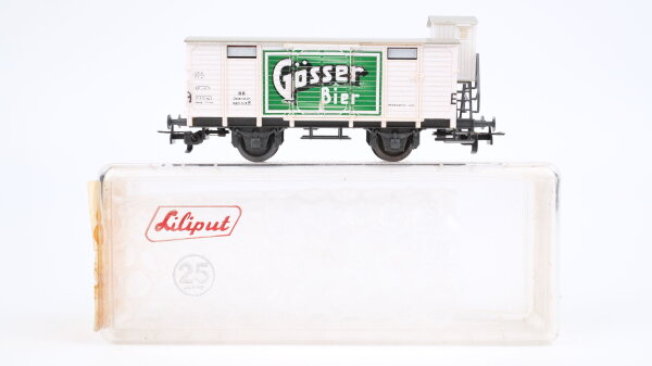 Liliput H0 21511 Güterwagen mit Bremserhaus Gösser Bier BBÖ