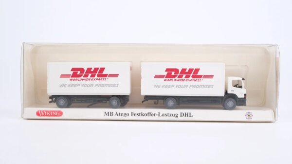Wiking H0 82-13 MB Atego Festkoffer-Lastzug DHL, Post Museums Shop