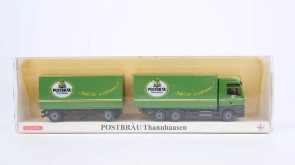 Wiking H0 82-14 MAN TG-A XXL Festkoffer-Lastzug "Postbräu Thannhausen"