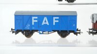 Liliput H0 Konvolut Schwenkdachwagen gedeckter Güterwagen FAF SBB-CFF/DSB