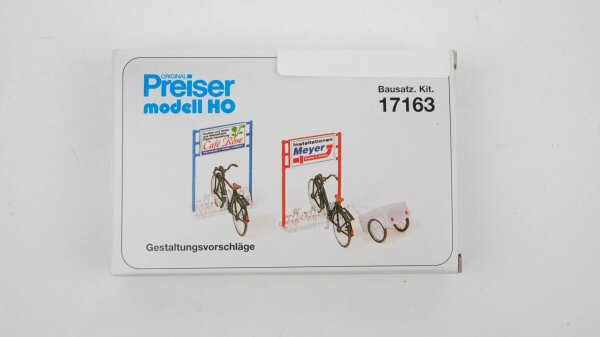 Preiser H0 17163 Fahrradständer Fahrräder