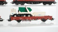 Märklin H0 Konvolut Niederbordwagen teilw. beladen DB