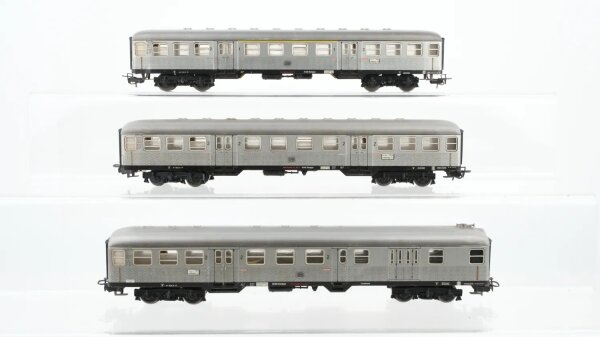 Märklin H0 Konvolut Silberlinge Personenwagen 1./2.Kl. 2.Kl. Personenwagen mit Führerstand und Stückgutabteil 2.Kl. DB