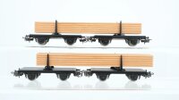 Märklin H0 Konvolut Drehschemelwagen mit Langholz