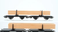 Märklin H0 Konvolut Drehschemelwagen mit Langholz