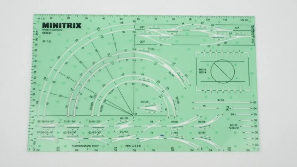 Minitrix N 66600 Gleisschablone