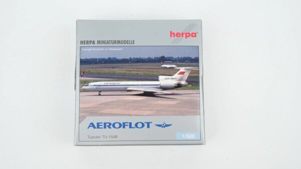 Herpa 510547/307 Flugzeug Aeroflot Tupolev TU-154B