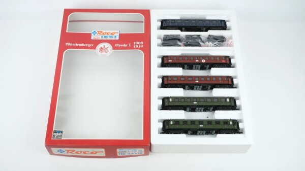 Roco H0 44006 Personenwagen-Set Schnellzugwagen 1909-1918 Württemberg