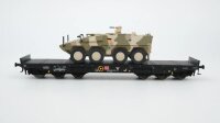 Märklin H0 48735 Schwerlast-Flachwagen Samms 709 mit Panzer Boxer ISAF DB