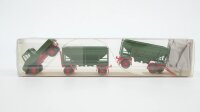 Wiking H0 29404 Unimog U 1500 mit zwei Kohleanhängern
