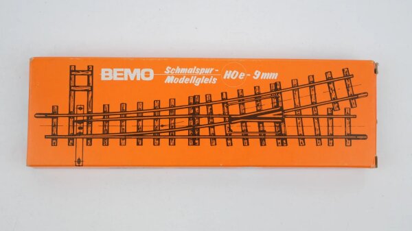 Bemo H0e 4011 Schmalspur Weiche 9 mm links