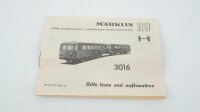 Märklin H0 3016 Schienenbus BR VT 95 der DB Wechselstrom Analog