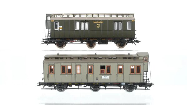 Roco H0 Konvolut Abteilwagen 4. Kl. Postwagen K.P.E.V. mit Wechselstromachsen