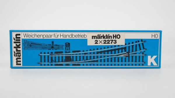 Märklin H0 2273 Schlankes Handweichenpaar 225 mm R 902,4 mm 14,5°