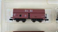 Minitrix N 15145 Selbstentladewagen Set 4 tlg. (Erz II ) DB