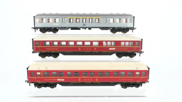 Fleischmann H0 Konvolut Speisewagen Schlafwagen Mitropa Silberling 1./2. Kl. DB DSG