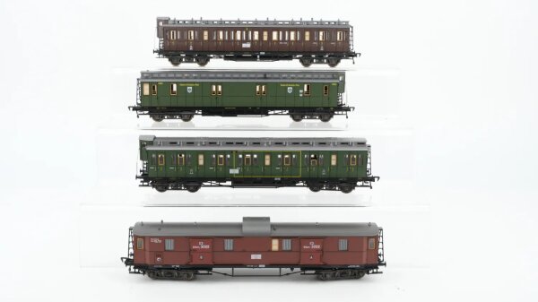 Fleischmann H0 Konvolut Abteilwagen 1./2./3. Kl. Postwagen Gepäckwagen K.P.E.V.