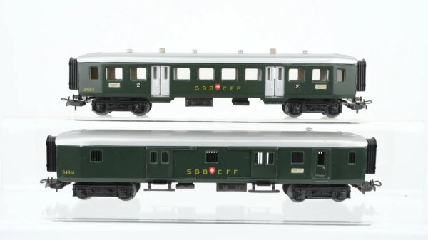 Märklin H0 Konvolut Personenwagen 2. Kl. 348/1 Gepäckwagen 348/4 SBB CFF