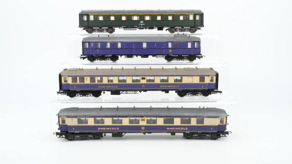 Liliput H0 Konvolut Reisezugwagen Rheingold Schnellzugwagen 1./2. Kl. Gepäckwagen DR DB
