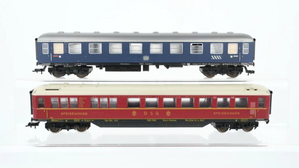 Fleischmann H0 Konvolut Speisewagen Mitropa Personenwagen 1. Kl. DSG DB